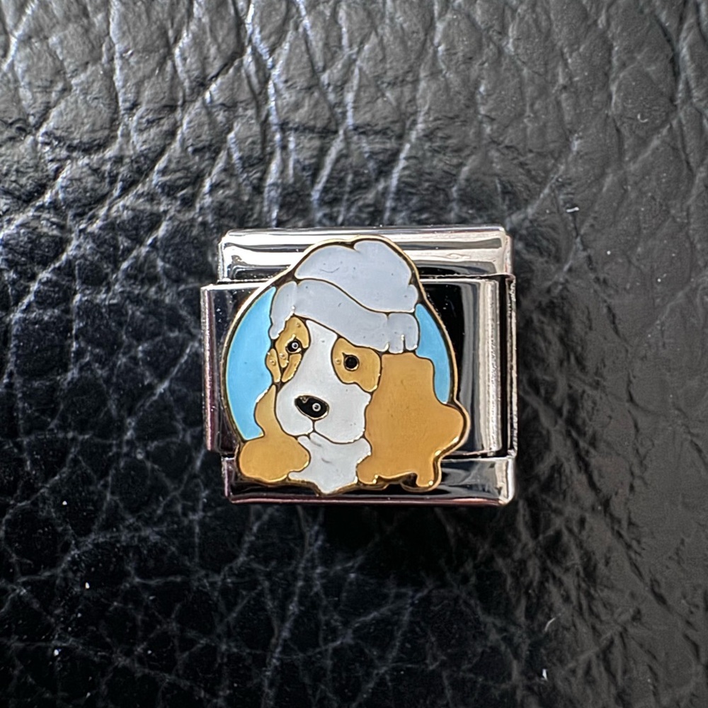 Cavalier King Charles Spaniel with Hat Italian Charm Link